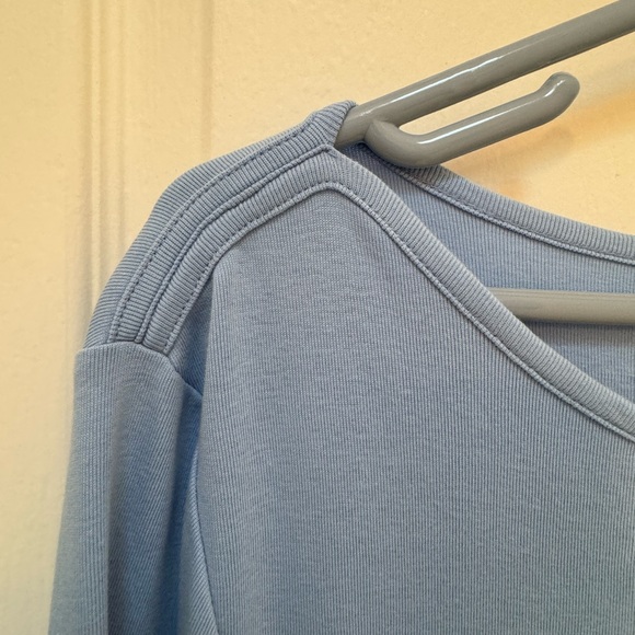 Chico’s Ultimate Tee, Size 2 or large, lite blue, 3/4 sleeves - Picture 4 of 9